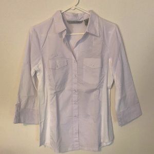 Signature Larry Levine White Women’s Dress Shirt